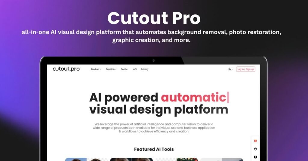 Cutout Pro Landing Page