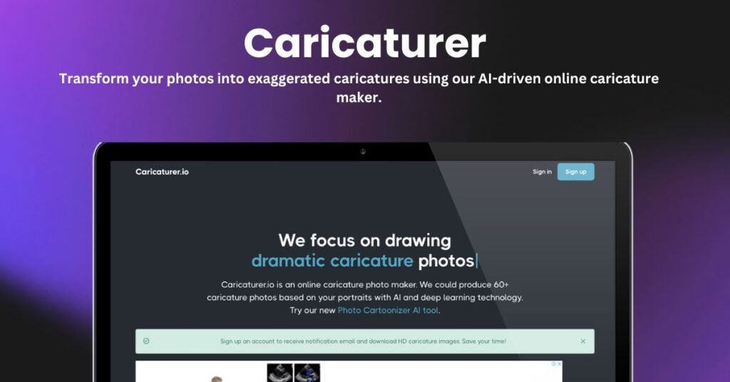 Caricaturer Landing Page