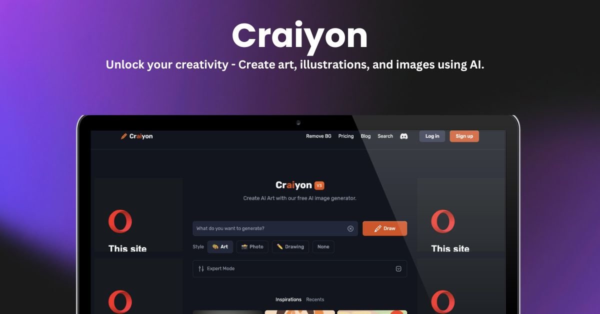 Craiyon Landing Page