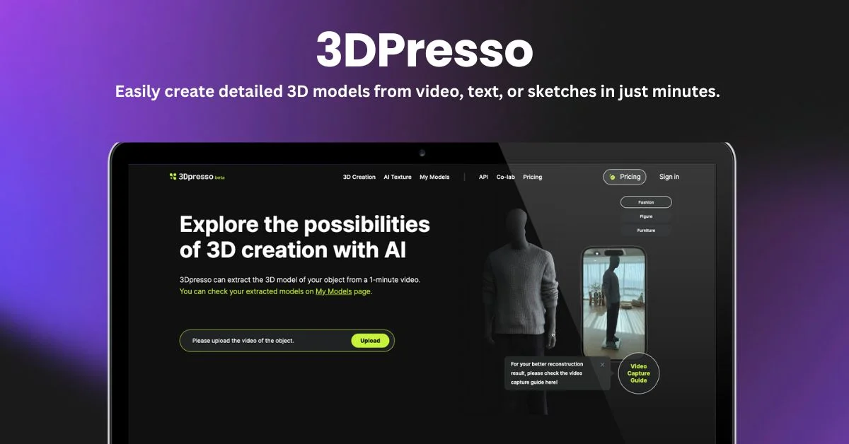3DPresso landing page