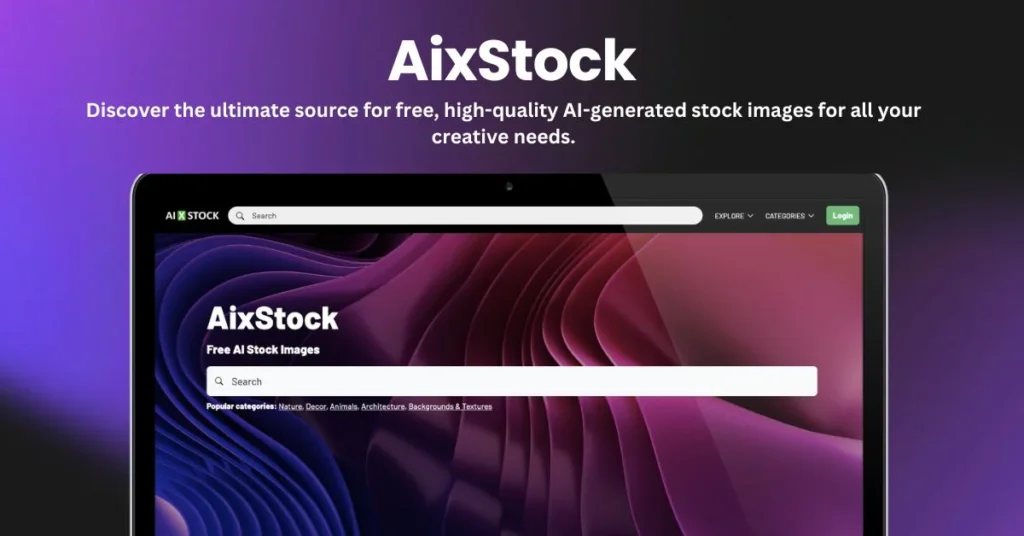 AixStock landing page