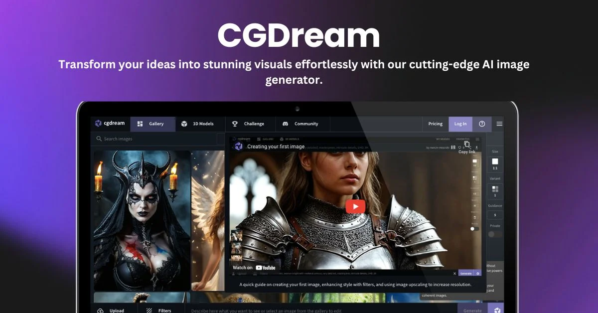 CGDream landing page