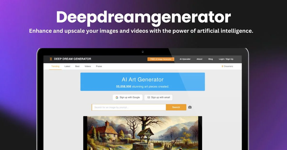 Deepdreamgenerator landing page