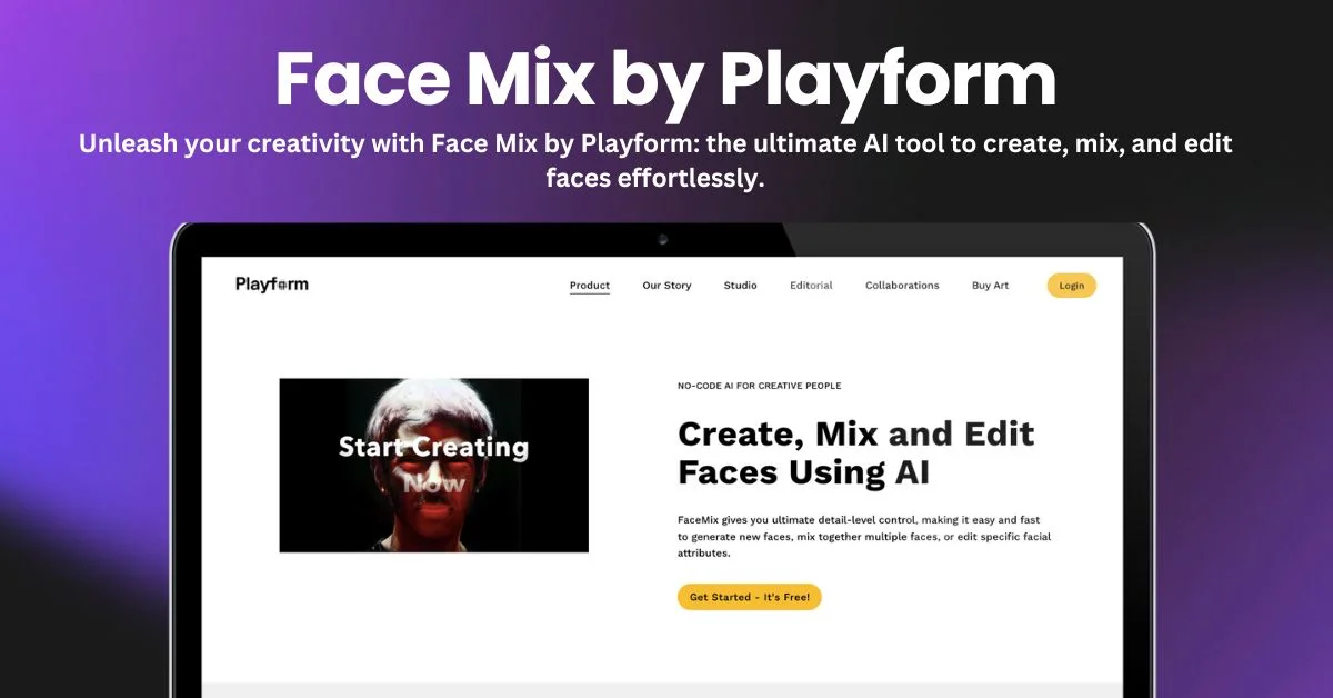 Face Mix by Playform landing page
