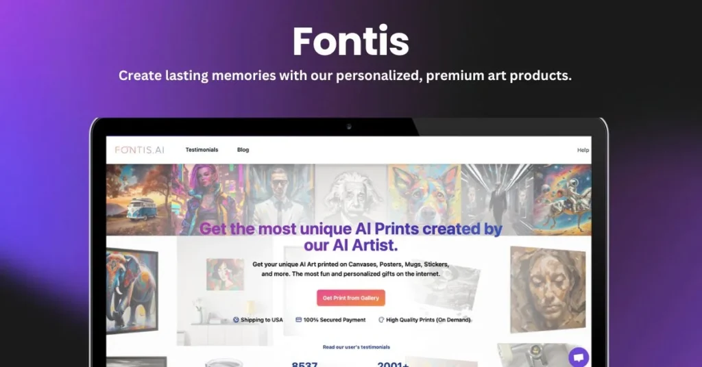 Fontis.ai landing page