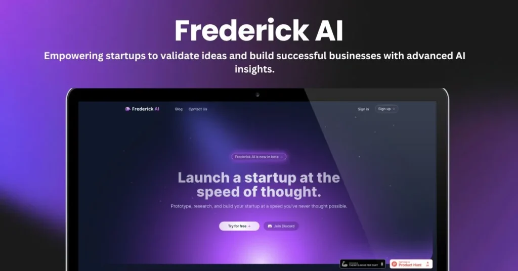 Frederick ai landing page