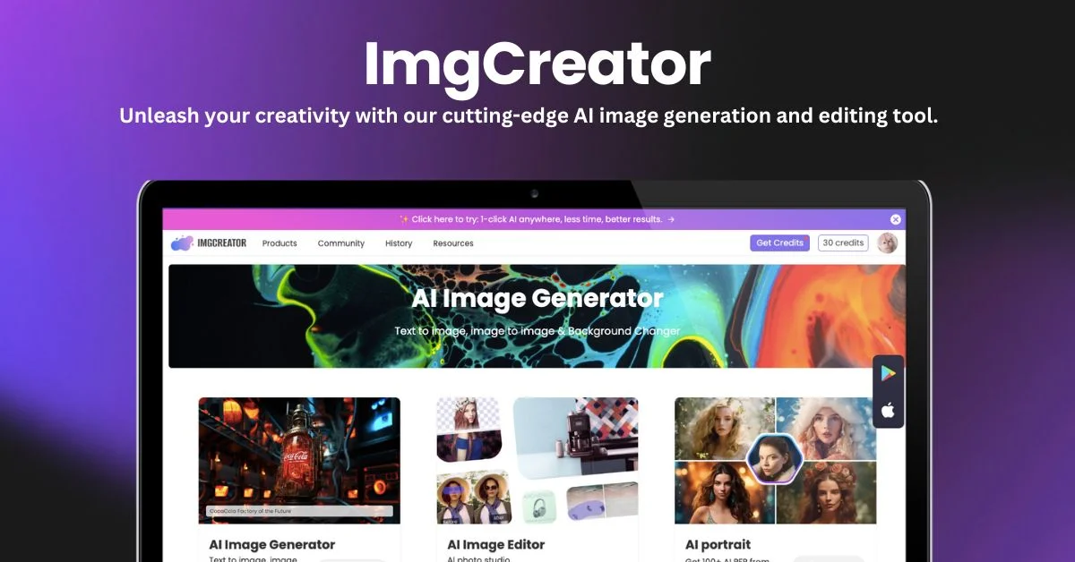 ImgCreator landing page