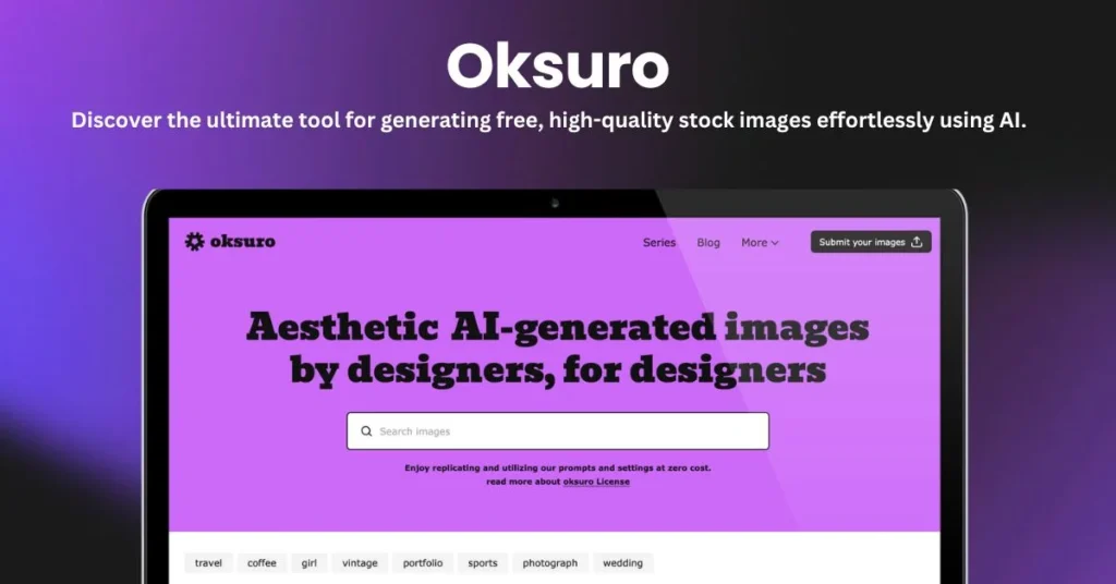 Oksuro landing page