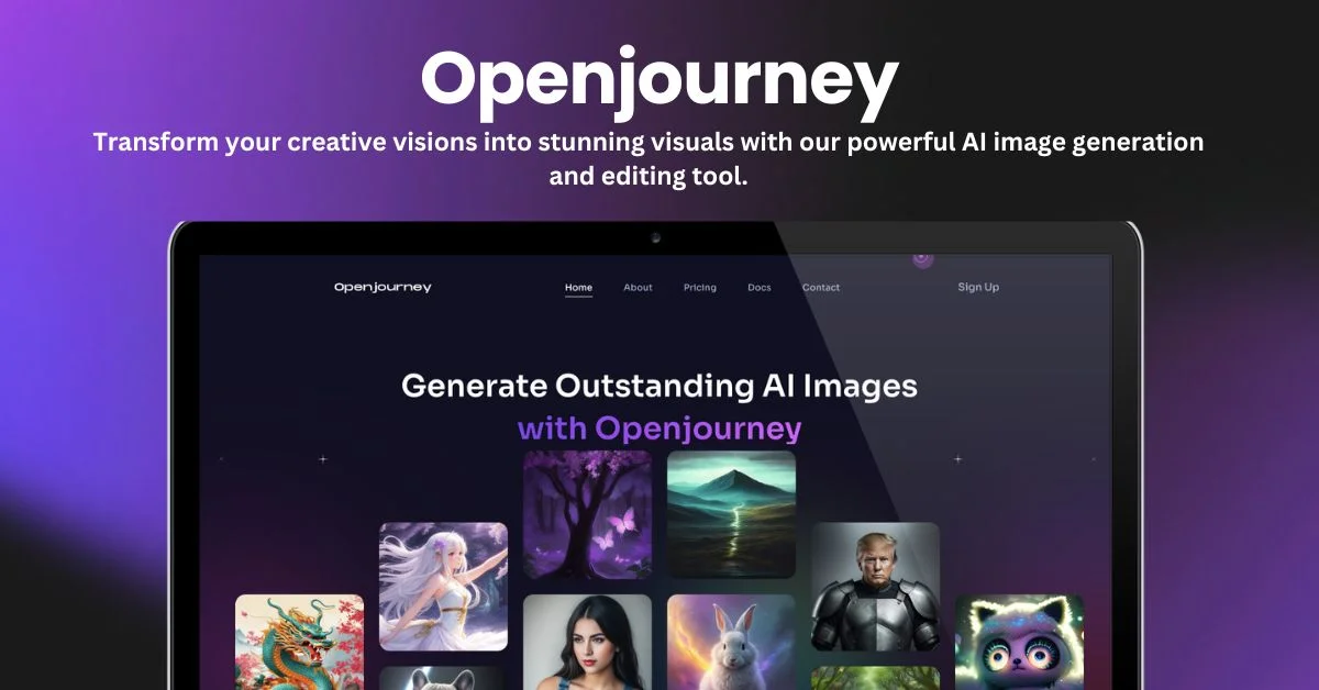 Openjourney Bot landing page