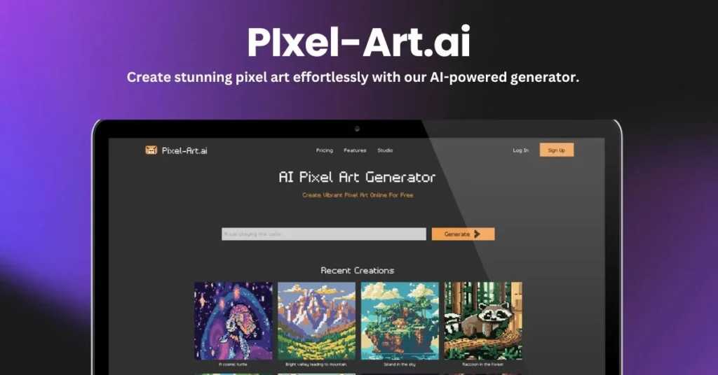 Pixel-Art landing page