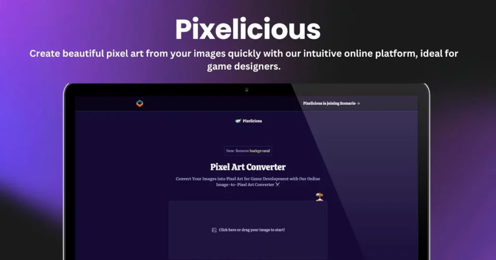 Pixelicious landing page