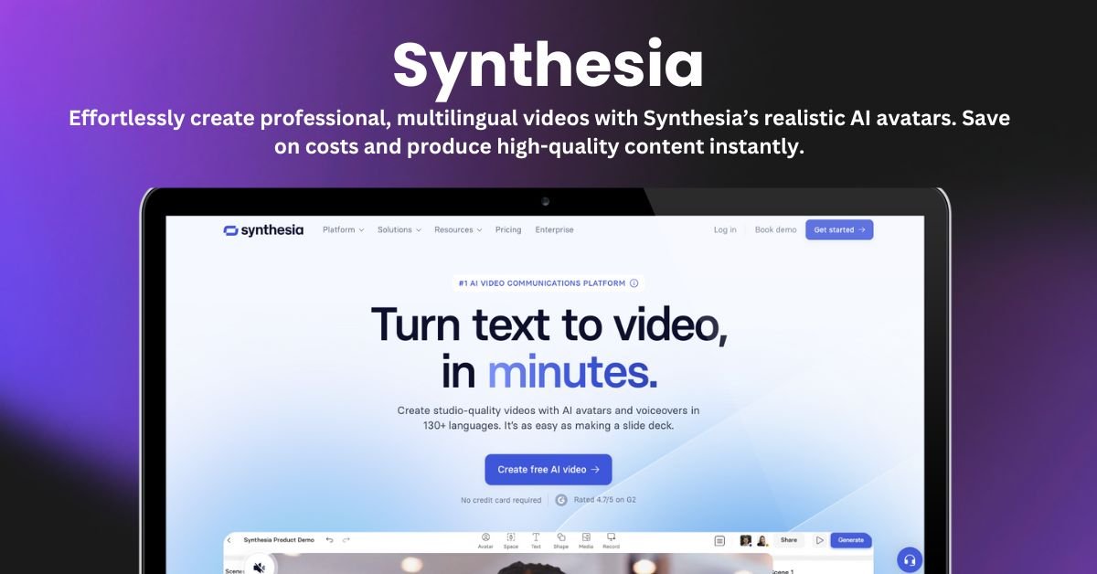Synthesia Landing page
