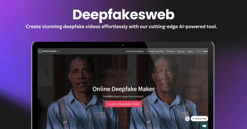 deepfakesweb landing page