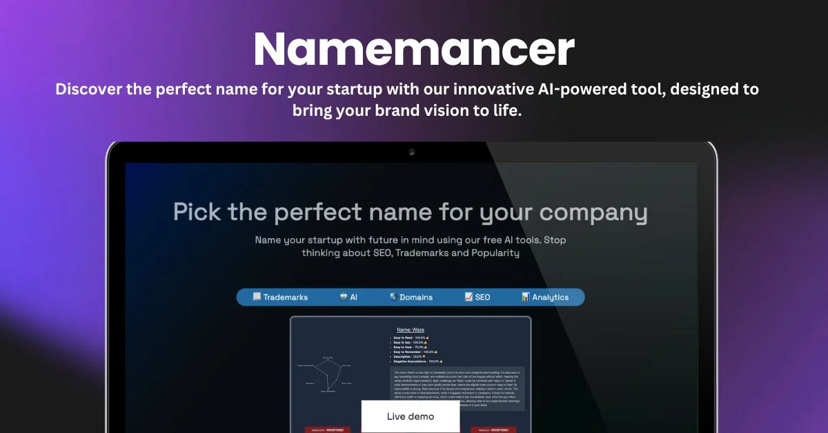 namemancer landing page