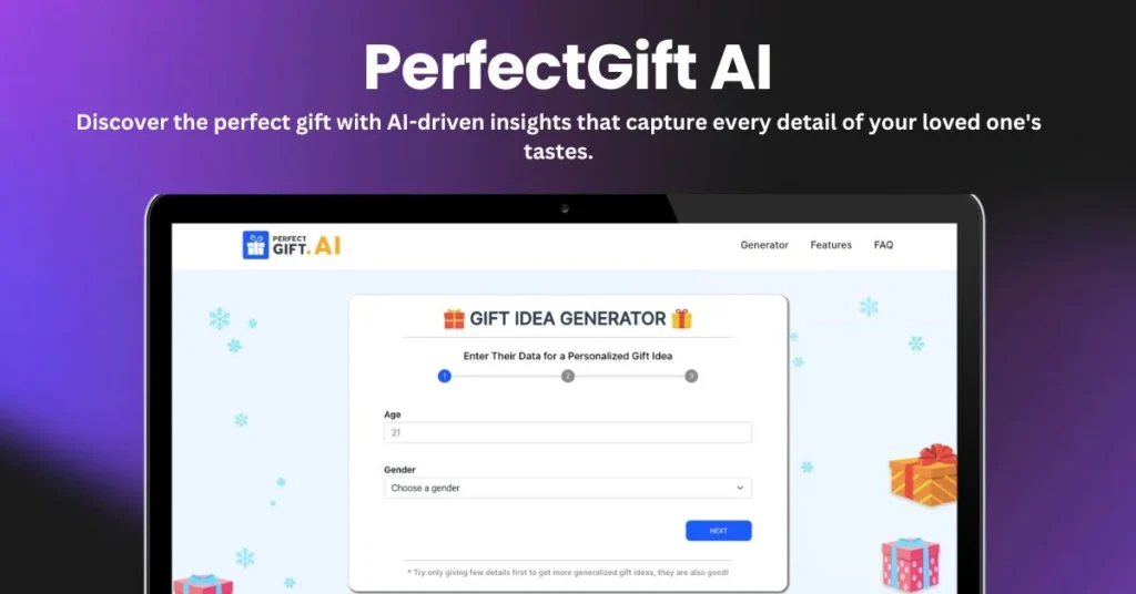 perfectgift landing page