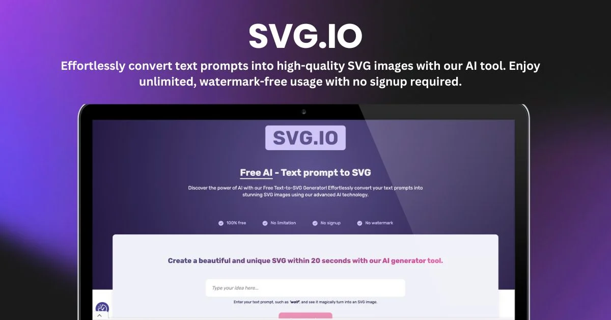 SVG.IO landing page