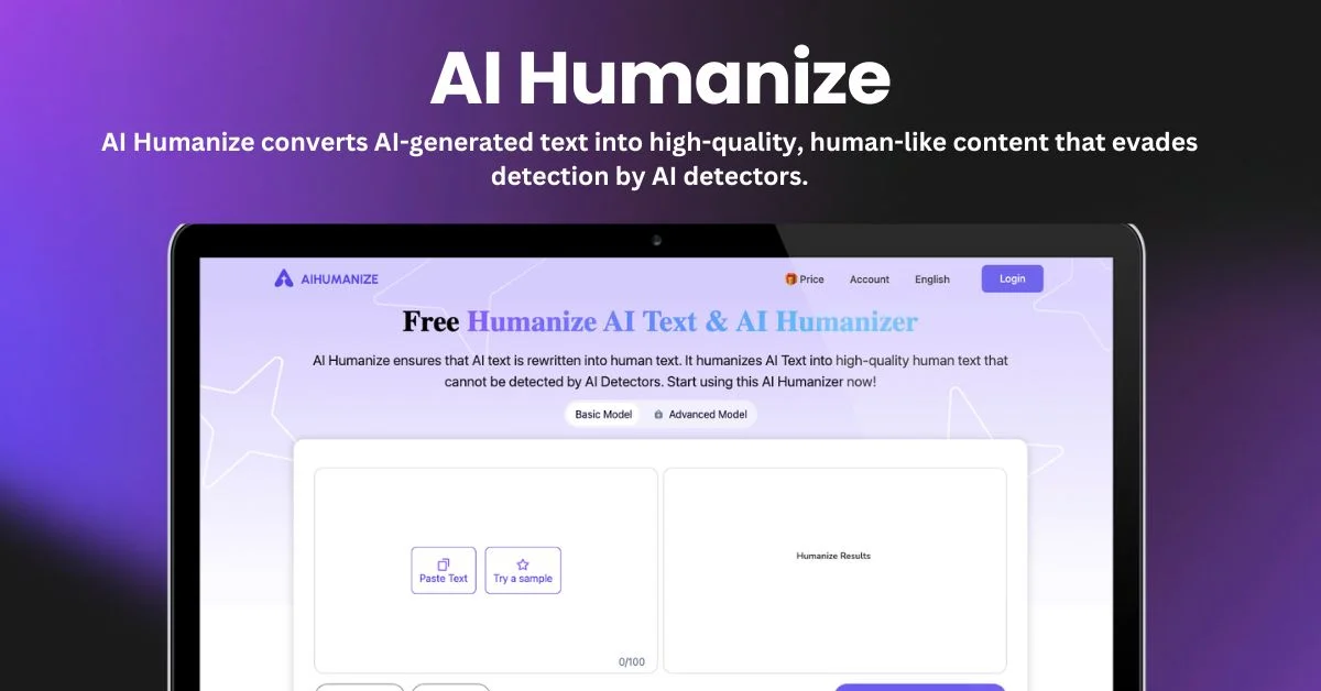 AI Humanize landing page