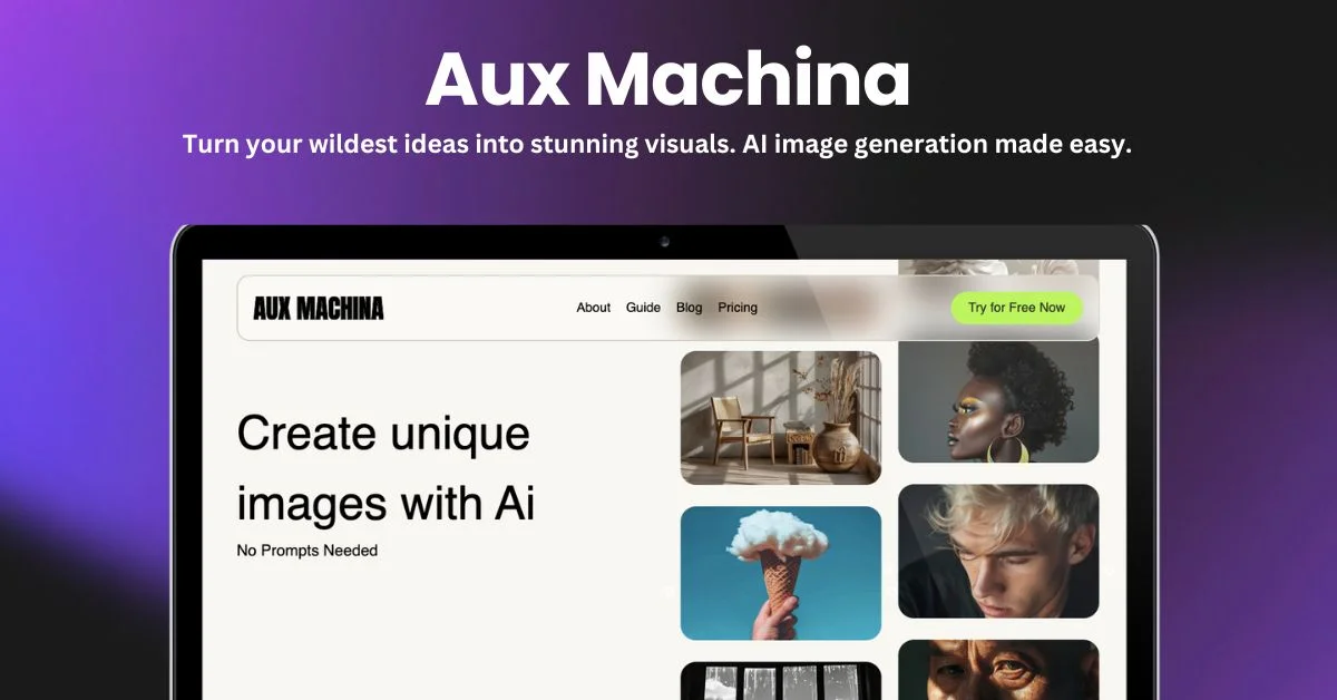 Aux Machina landing page