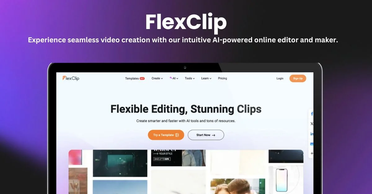 FlexClip landing page