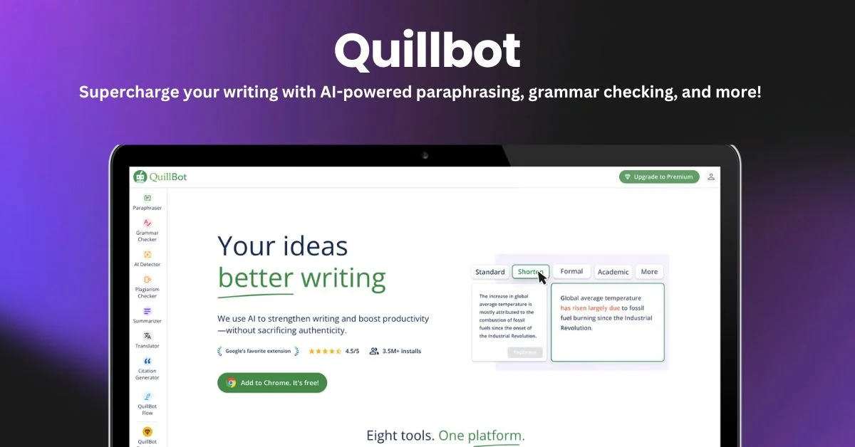 QuillBot landing page