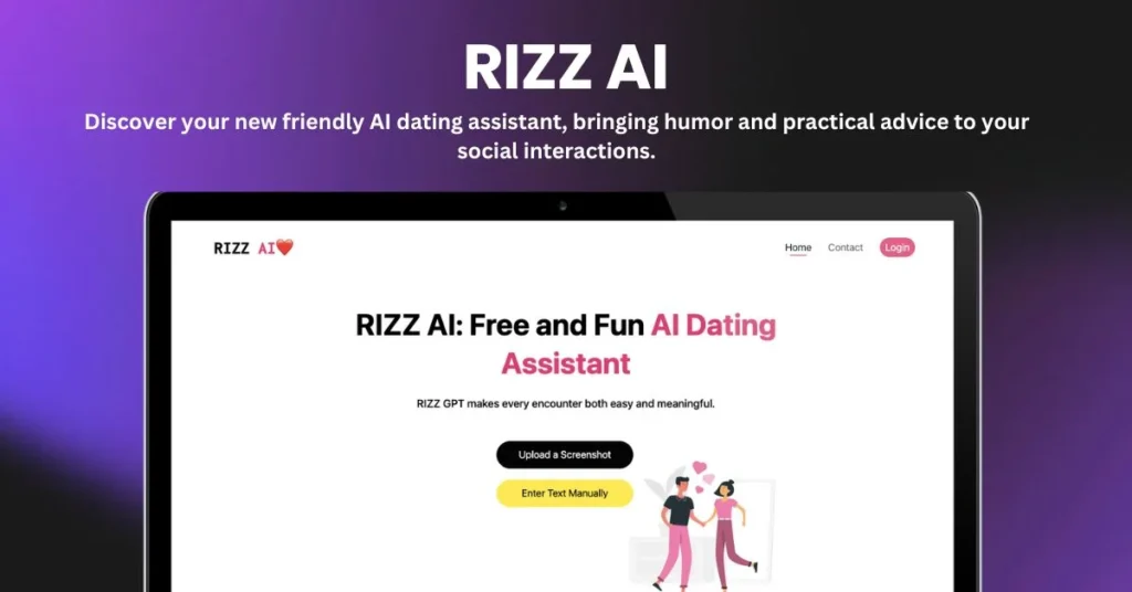 RIZZ AI landing page