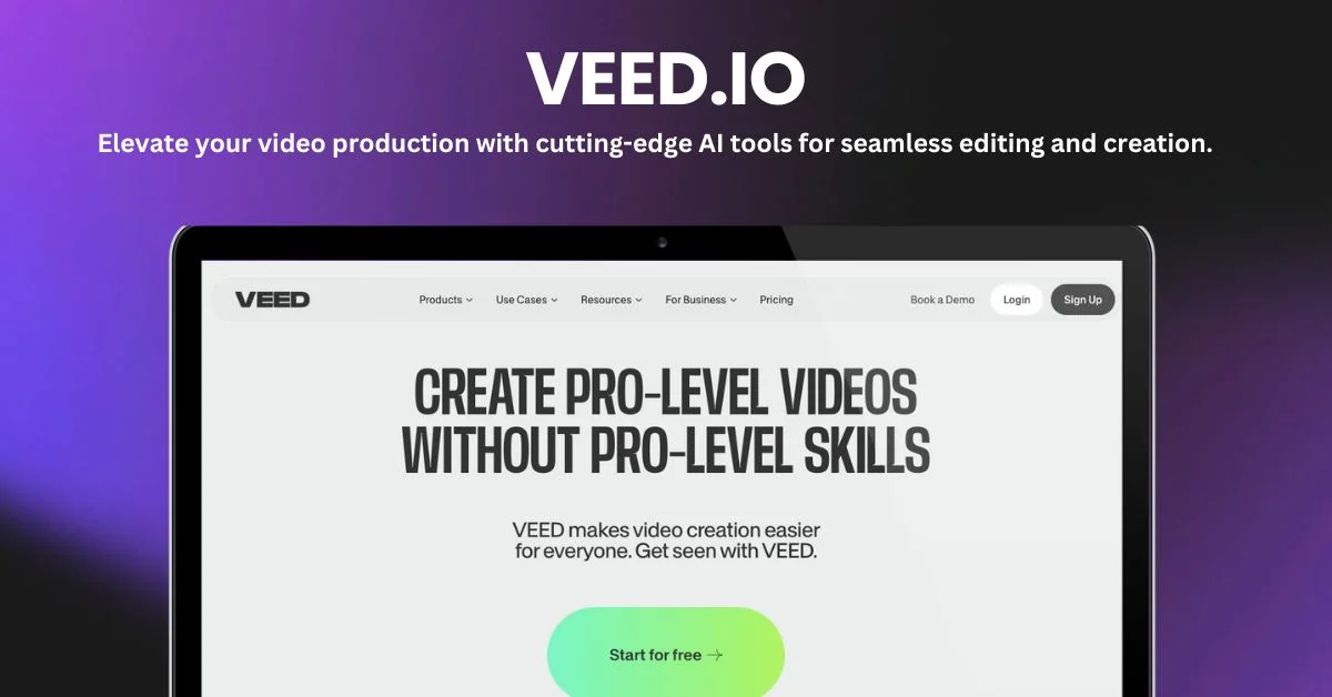 Veed.io landing page