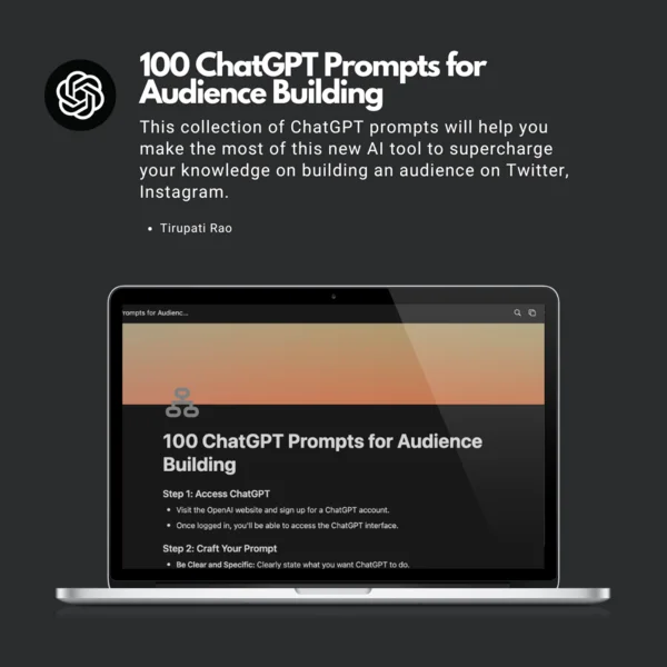 100 ChatGPT Prompts for Audience Building