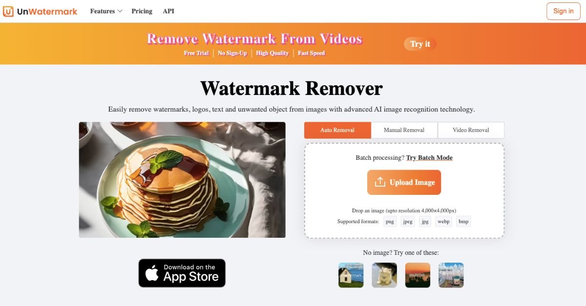 Watermark Remover webpage