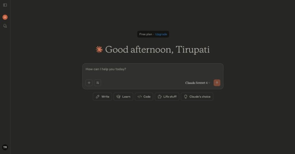 claude ai webpage