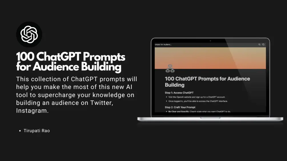 100 ChatGPT Prompts for Audience Building