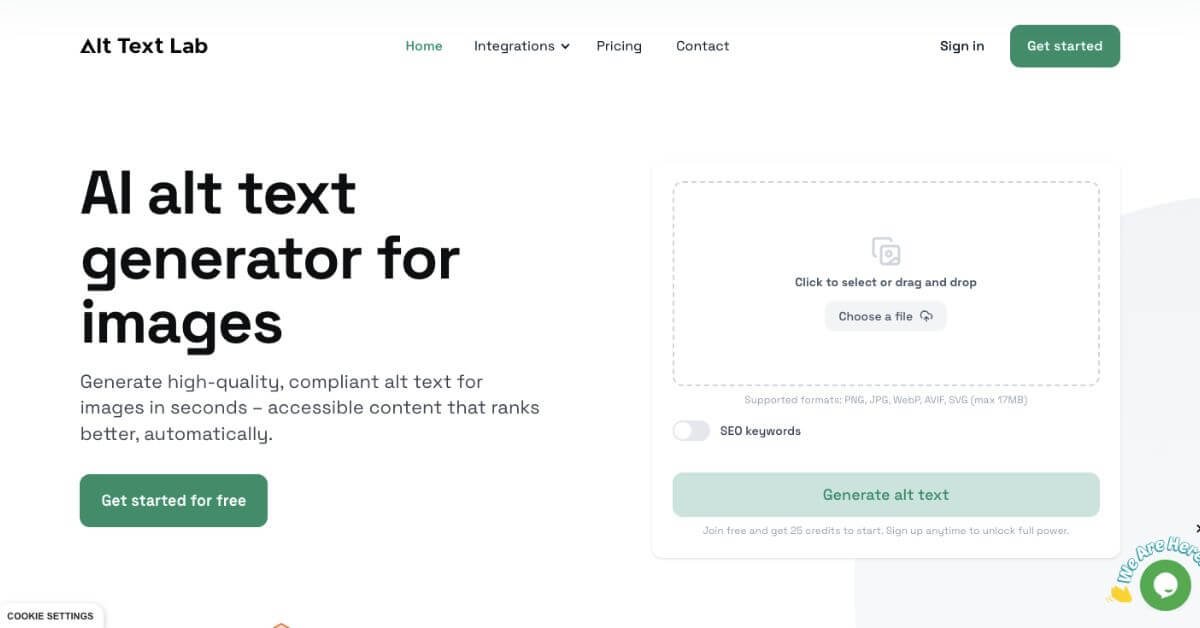AltTextLab webpage