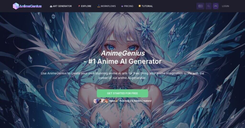 AnimeGenius webpage