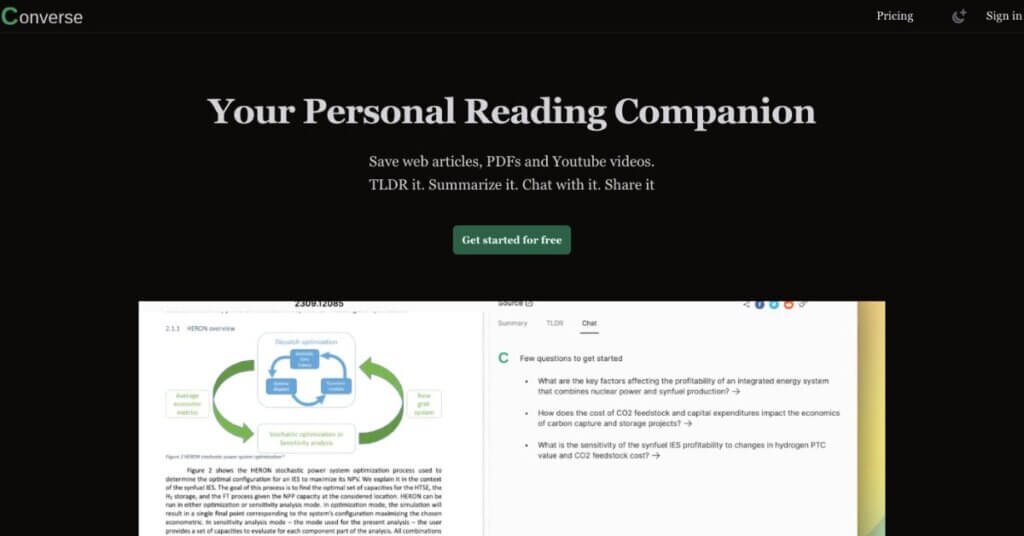 Converse webpage