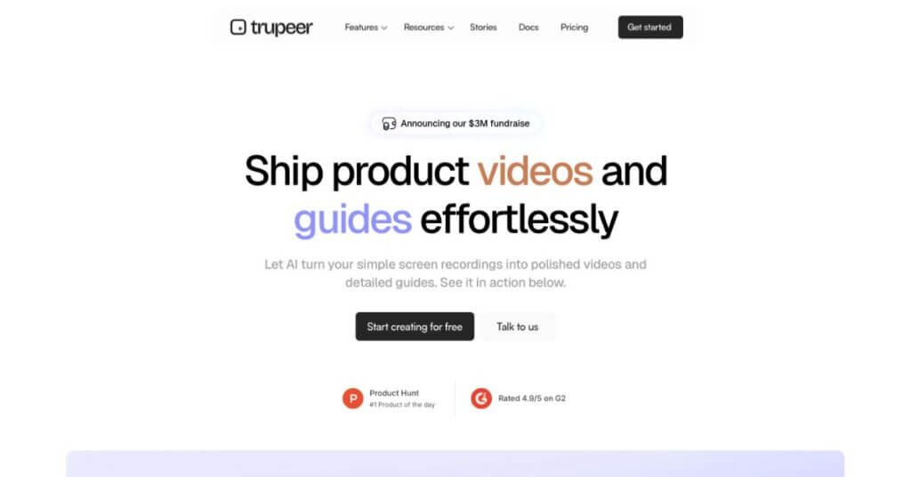 Trupeer.ai webpage