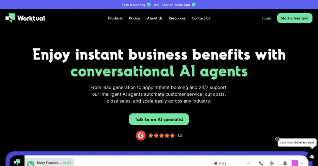 Lola AI webpage