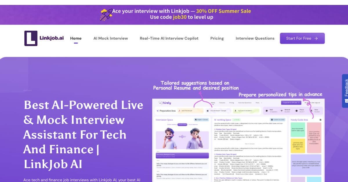Linkjob AI webpage