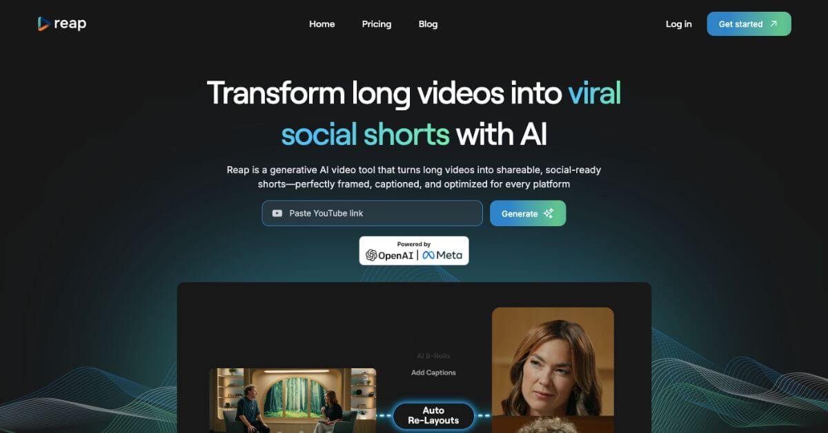 Reap webpage