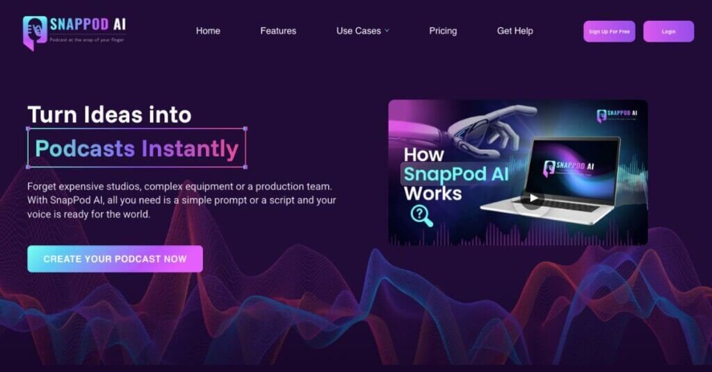 SnapPod AI webpage