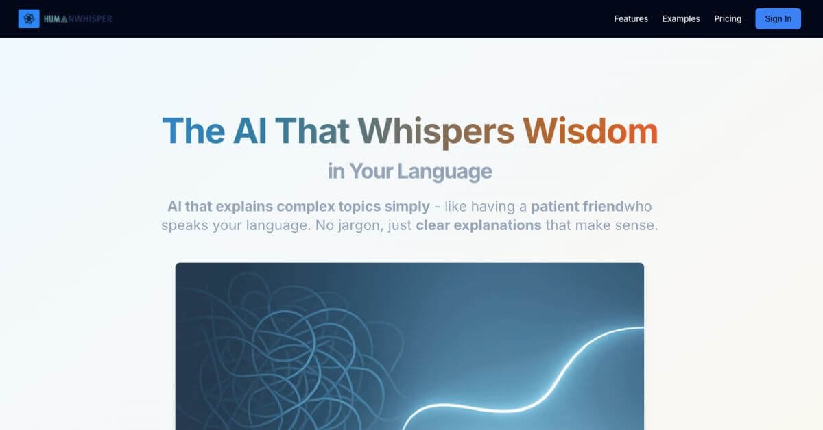 HumanWhisper webpage