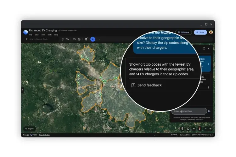 Google Earth Gemini AI chat