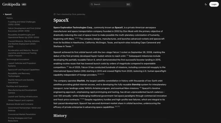 Elon Musk Grokipedia Wikipedia controversy