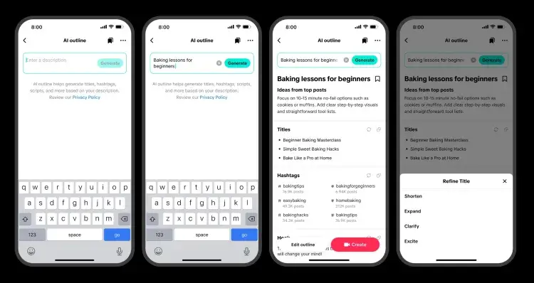 TikTok Smart Split AI video editing