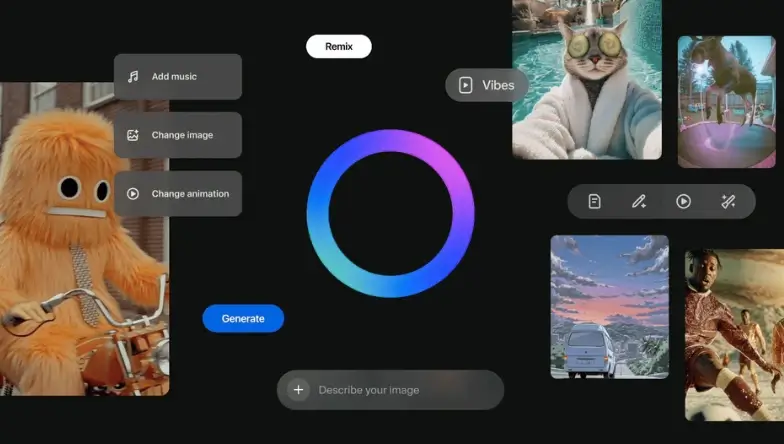 Meta AI Vibes feed in Europe