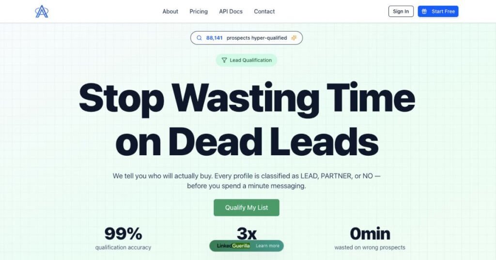 AIOutreach.io webpage