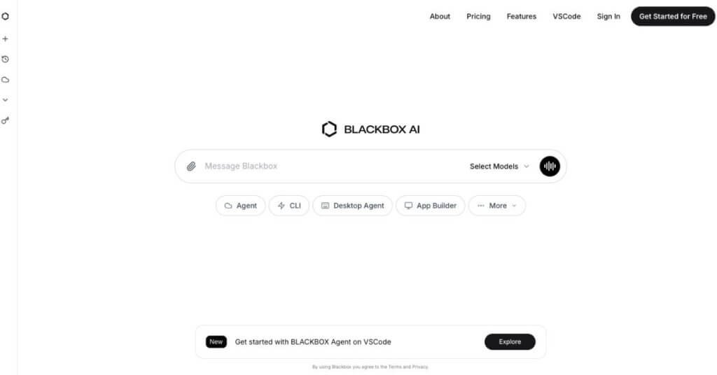 BLACKBOX.AI webpage