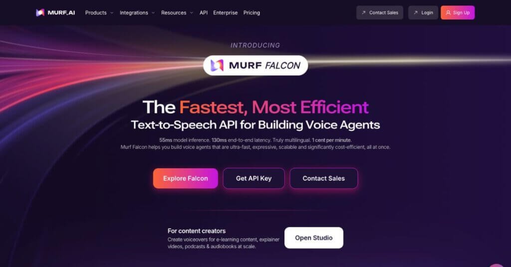 Murf AI webpage