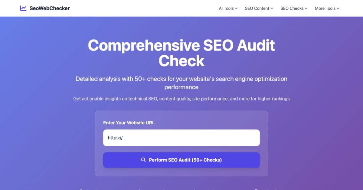 SeoWebChecker webpage