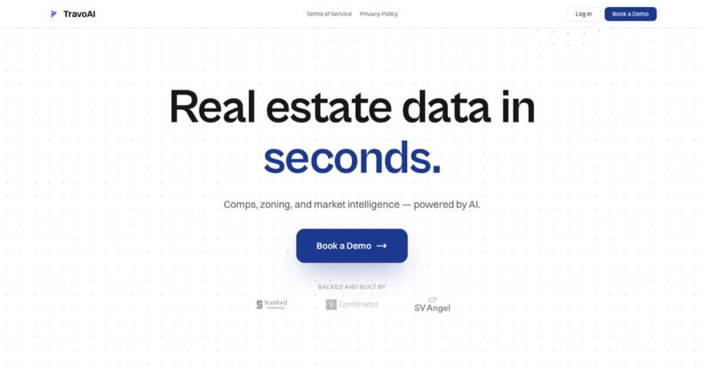 TravoAI webpage