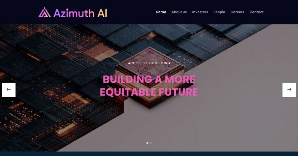 Azimuth AI webpage