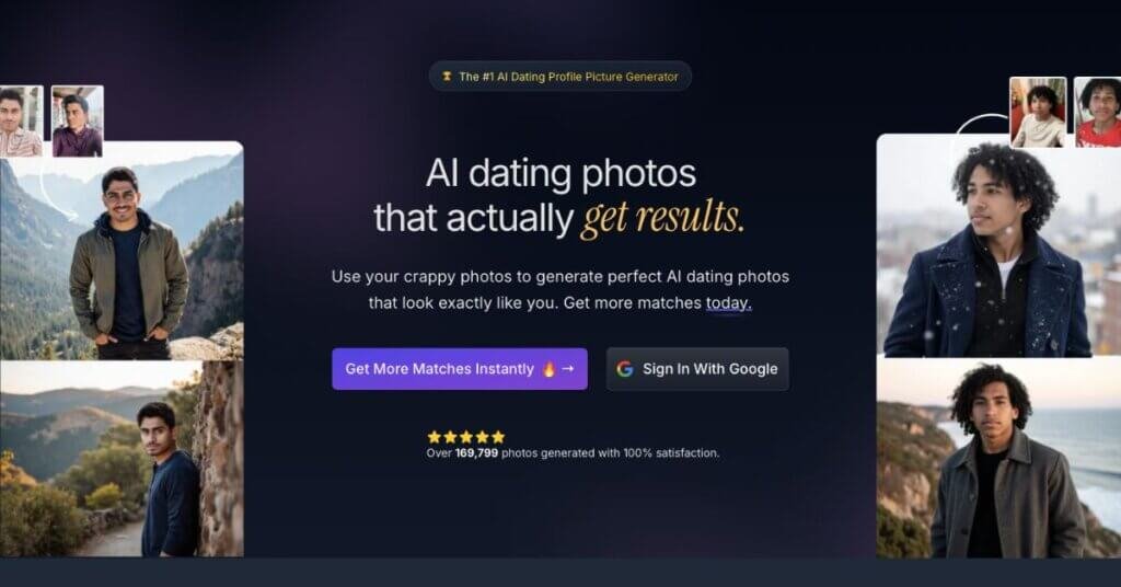 DatingShoot webpage